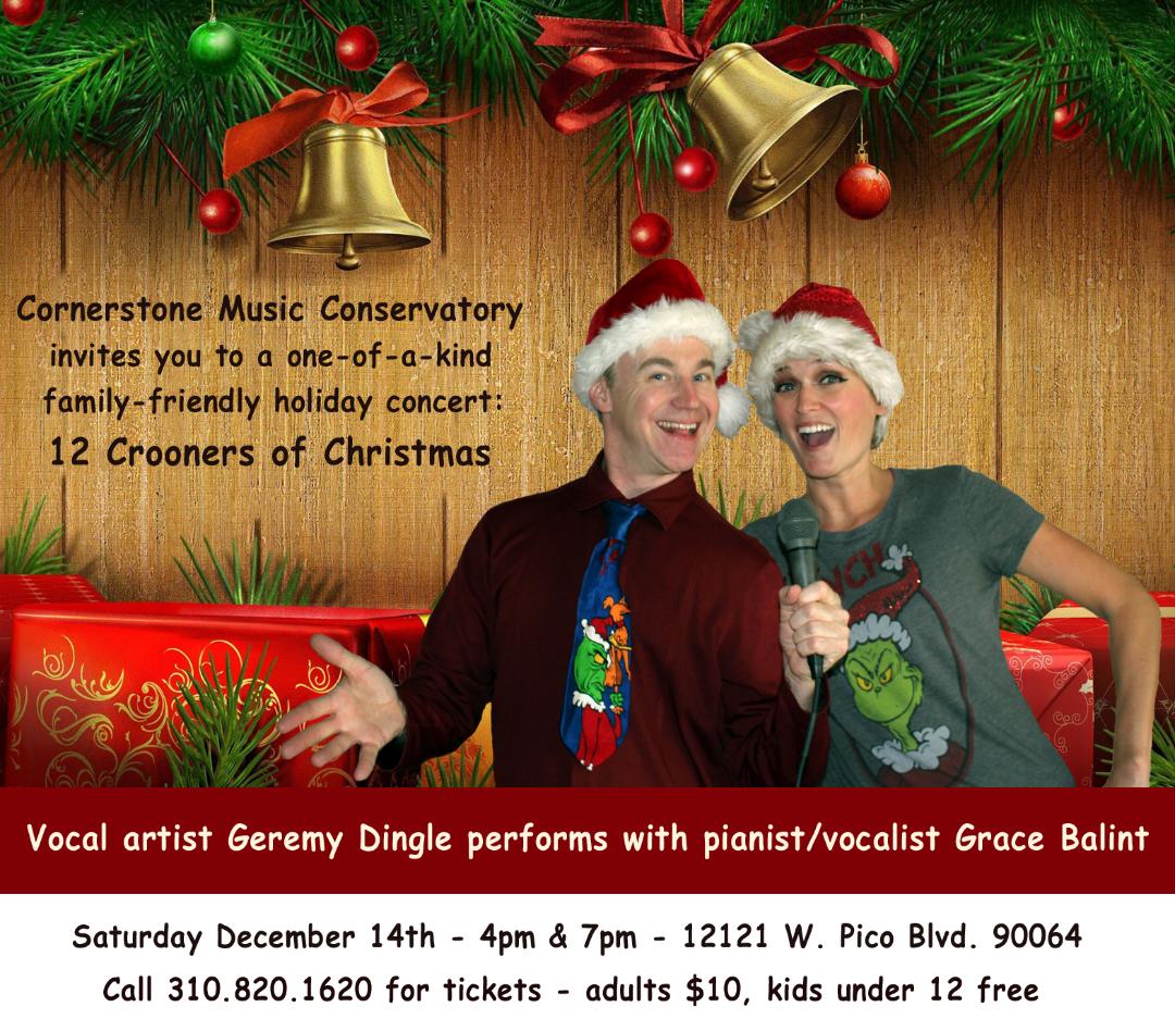 Cornerstone Music Conservatory presents 12 Crooners of Christmas
