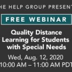 Webinar: Quality Distance Learning for Students with Special Needs