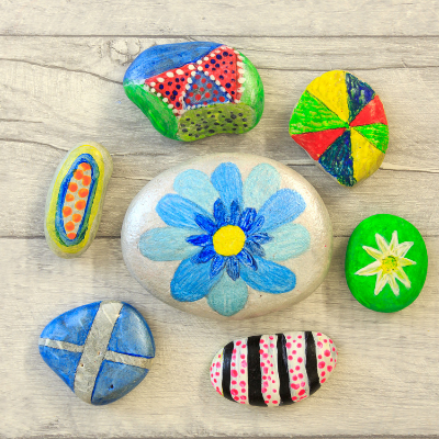 Sketches & More: Painting Garden Stones
